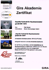 Geprüfte Fachkraft für Rauchwarnmelder gemäß DIN 14676, Felix Becker 